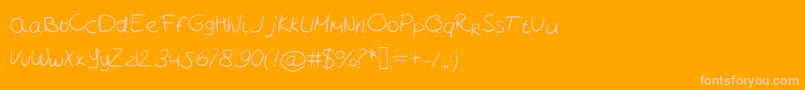 Lejasper Font – Pink Fonts on Orange Background