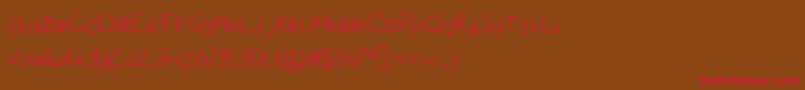 Lejasper-Schriftart – Rote Schriften auf braunem Hintergrund