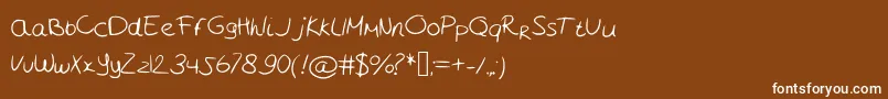 フォントLejasper – 茶色の背景に白い文字