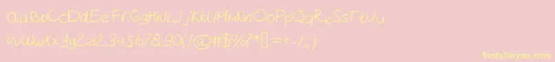 Lejasper Font – Yellow Fonts on Pink Background