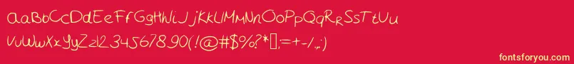 Lejasper Font – Yellow Fonts on Red Background