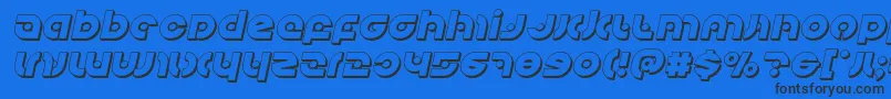 Kovacsspot3Dital Font – Black Fonts on Blue Background