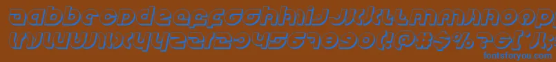 フォントKovacsspot3Dital – 茶色の背景に青い文字