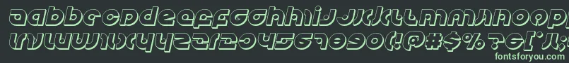 Kovacsspot3Dital Font – Green Fonts on Black Background