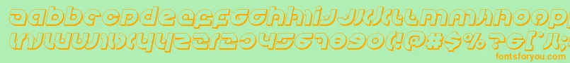 Kovacsspot3Dital Font – Orange Fonts on Green Background