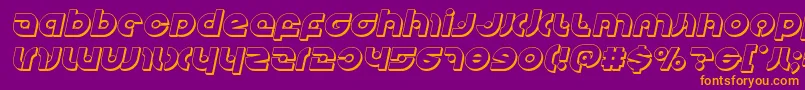 Kovacsspot3Dital Font – Orange Fonts on Purple Background