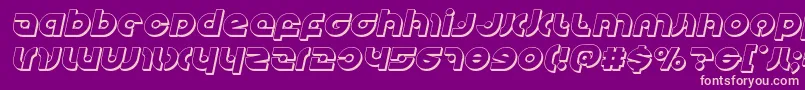 Kovacsspot3Dital Font – Pink Fonts on Purple Background