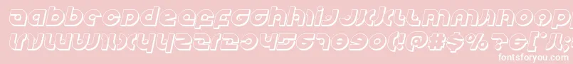 Шрифт Kovacsspot3Dital – белые шрифты на розовом фоне