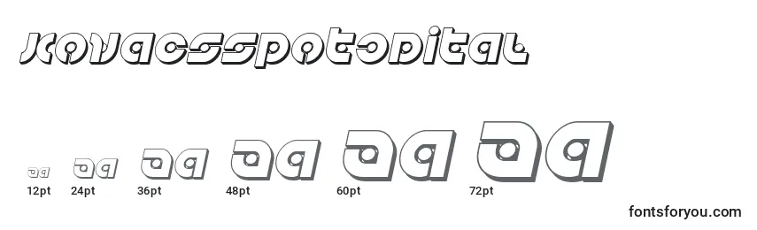 Kovacsspot3Dital Font Sizes