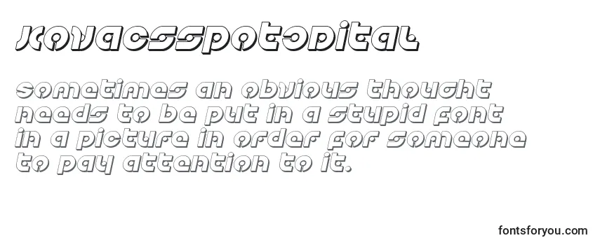 Kovacsspot3Dital Font