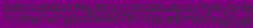 Więcej informacji o czcionce RunningOnEmpty Czcionka RunningOnEmpty – czarne czcionki na fioletowym tle