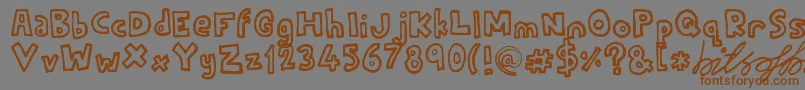 RunningOnEmpty Font – Brown Fonts on Gray Background