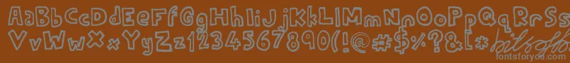 RunningOnEmpty Font – Gray Fonts on Brown Background