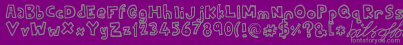 fuente RunningOnEmpty – Fuentes Grises Sobre Fondo Morado