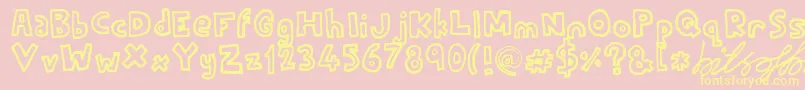 fuente RunningOnEmpty – Fuentes Amarillas Sobre Fondo Rosa