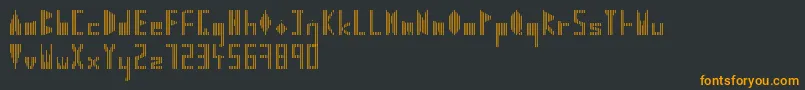 フォントStribaton – 黒い背景にオレンジの文字