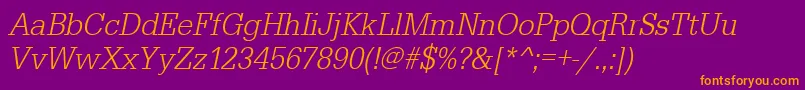 UrwegyptiennetligextnarOblique Font – Orange Fonts on Purple Background