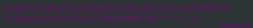 UrwegyptiennetligextnarOblique Font – Purple Fonts on Black Background