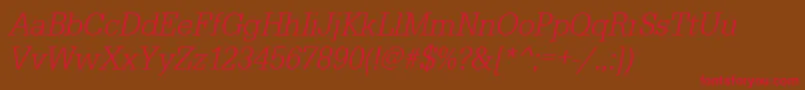 UrwegyptiennetligextnarOblique Font – Red Fonts on Brown Background