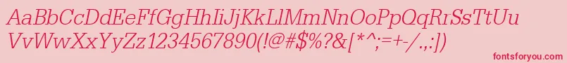 UrwegyptiennetligextnarOblique Font – Red Fonts on Pink Background