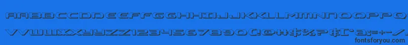 Alphamen3D Font – Black Fonts on Blue Background