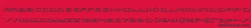 Alphamen3D Font – Black Fonts on Red Background