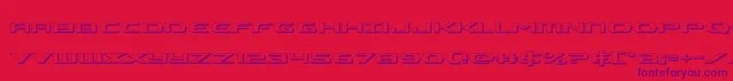 Alphamen3D Font – Purple Fonts on Red Background