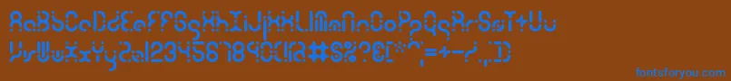 Zoetrope Font – Blue Fonts on Brown Background