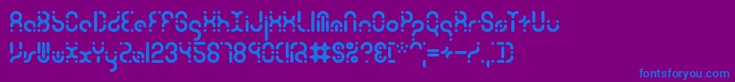 Zoetrope Font – Blue Fonts on Purple Background