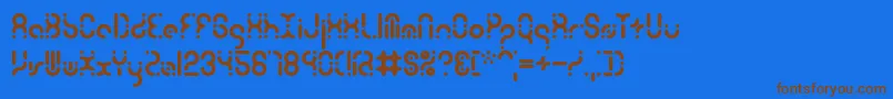 Zoetrope Font – Brown Fonts on Blue Background