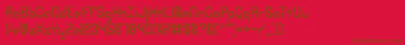 Zoetrope Font – Brown Fonts on Red Background