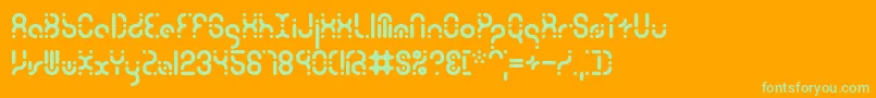 Zoetrope Font – Green Fonts on Orange Background