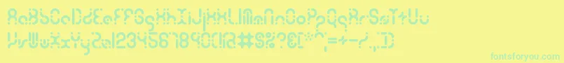 Zoetrope Font – Green Fonts on Yellow Background