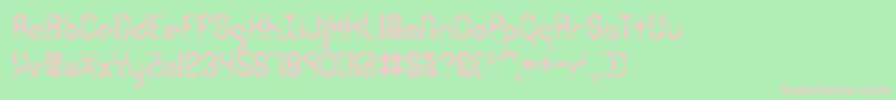 Zoetrope Font – Pink Fonts on Green Background