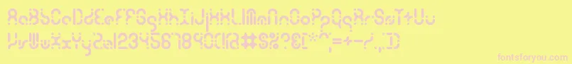 Zoetrope Font – Pink Fonts on Yellow Background