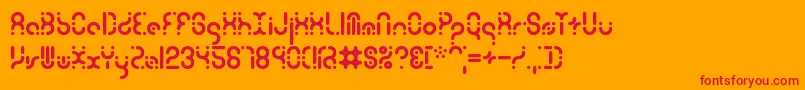 Zoetrope Font – Red Fonts on Orange Background