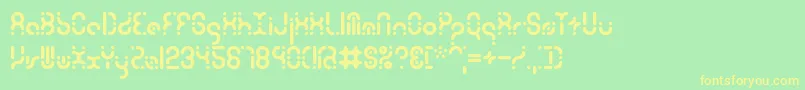 Zoetrope Font – Yellow Fonts on Green Background