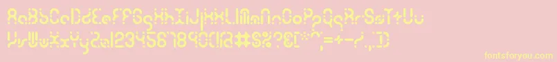 Zoetrope Font – Yellow Fonts on Pink Background