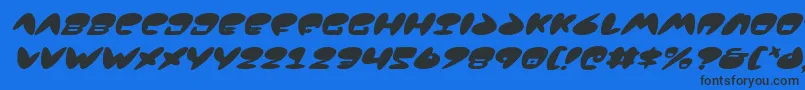 フォントJacksonItalic – 黒い文字の青い背景