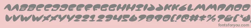 Fonte JacksonItalic – fontes cinzas em um fundo rosa