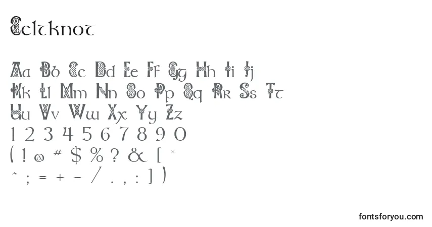 Schriftart Celtknot – Alphabet, Zahlen, spezielle Symbole