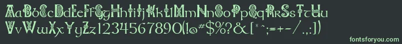 More about Celtknot Font Celtknot Font – Green Fonts on Black Background