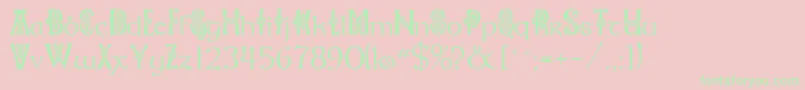 Celtknot Font – Green Fonts on Pink Background