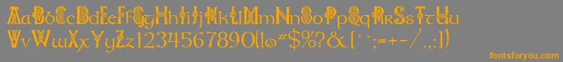 Celtknot-fontti – oranssit fontit harmaalla taustalla