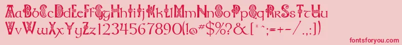 Celtknot Font – Red Fonts on Pink Background