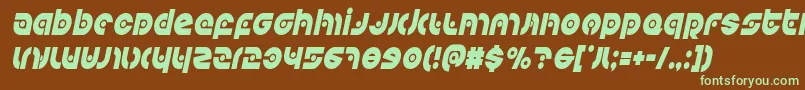 Kovacsspotcondital Font – Green Fonts on Brown Background