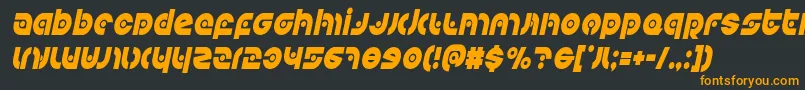 Kovacsspotcondital Font – Orange Fonts on Black Background