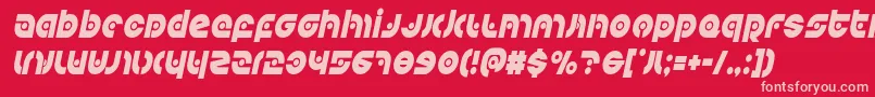 Kovacsspotcondital Font – Pink Fonts on Red Background