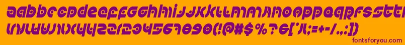 Kovacsspotcondital Font – Purple Fonts on Orange Background