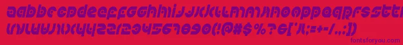 Kovacsspotcondital Font – Purple Fonts on Red Background